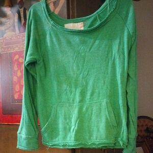 Grunge Green Pullover with Pocket